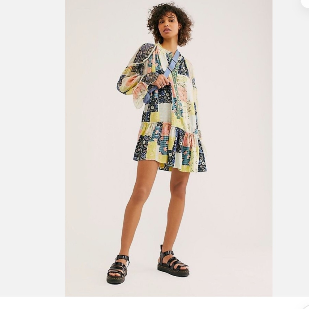 Free People Patch Made in Heaven mini Dress size XS vguc
